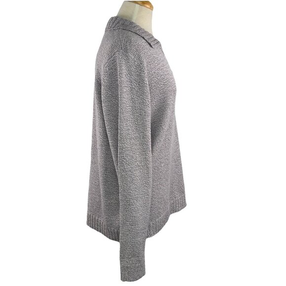 St Johns Bay XL Sweater Collared V-Neck Long Sleeve Knit Pullover Lilac Purple - Picture 5 of 9
